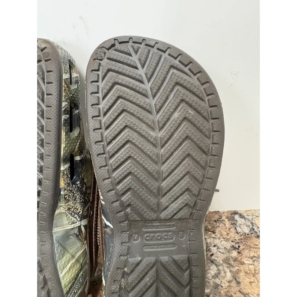 Crocs Camo Leather Islander Pitcrew Advantage Max-4 HD Men's Size 8
